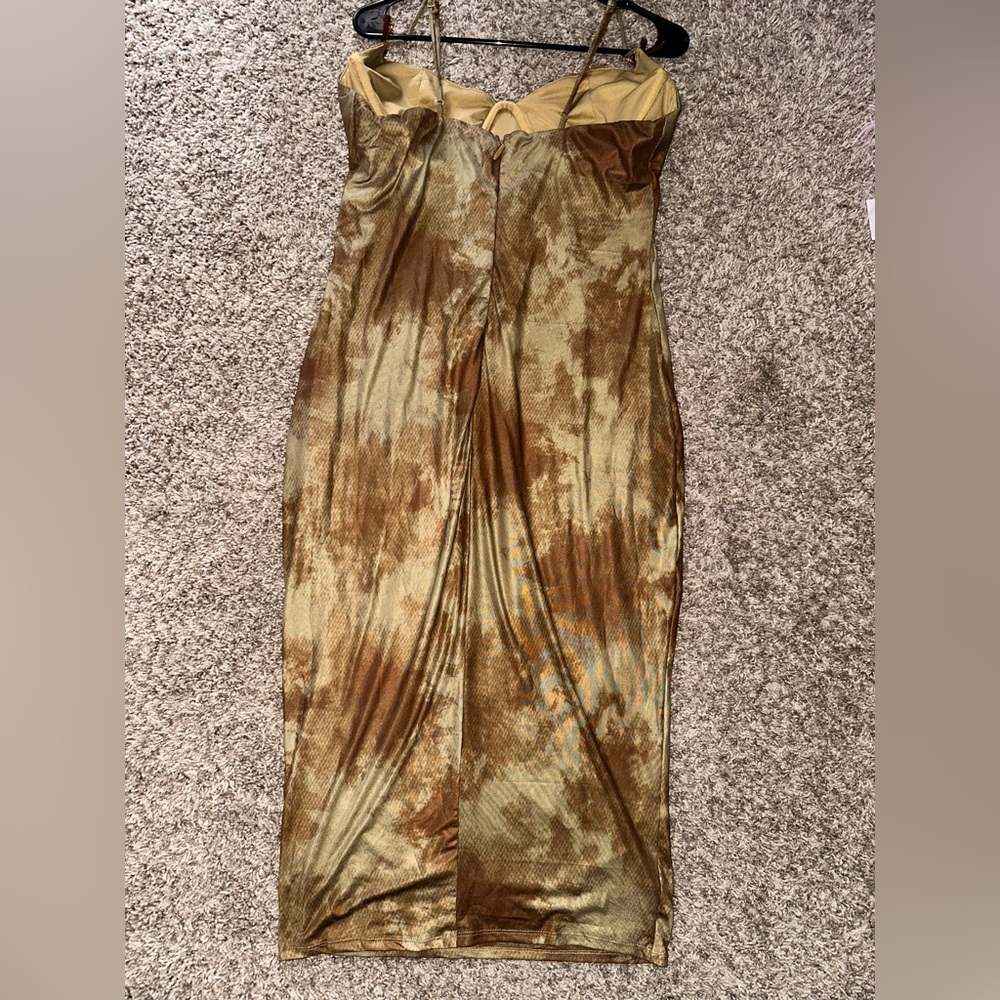 Fashion Nova Strapless Gold Dress - Picture 2 of 2